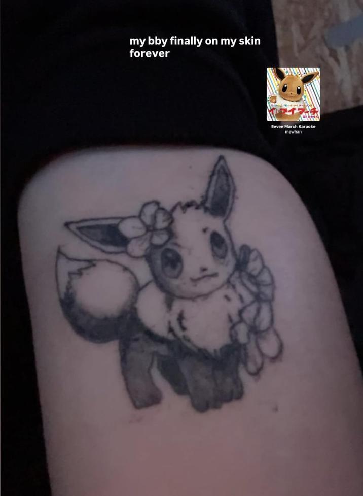 my bby finally on my skin forever Eevee March Karaoke mewhan