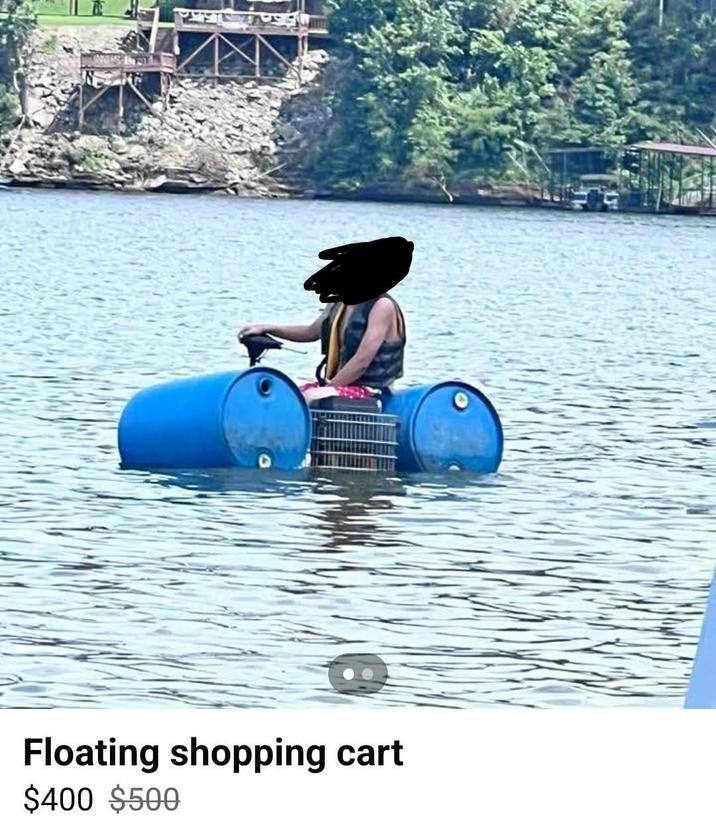 Floating shopping cart $400 $500