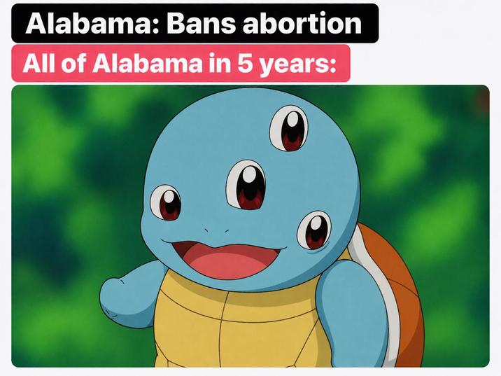 Alabama: Bans abortion All of Alabama in 5 years: