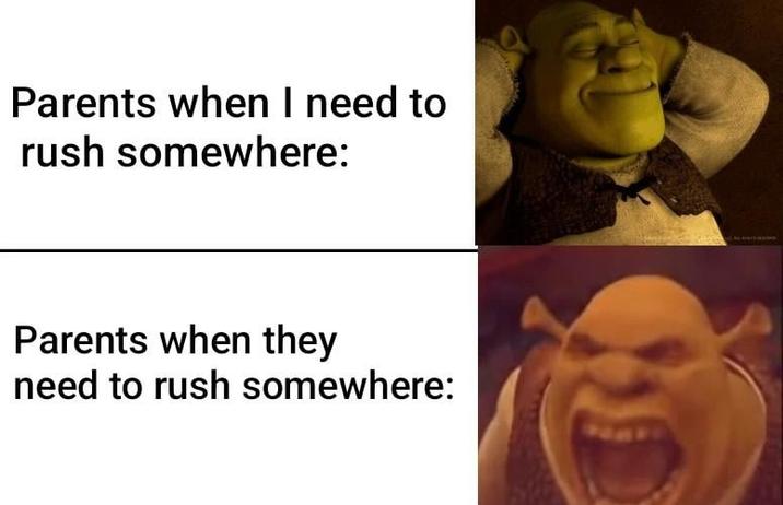 Parents when I need to rush somewhere: Parents when they need to rush somewhere: 287