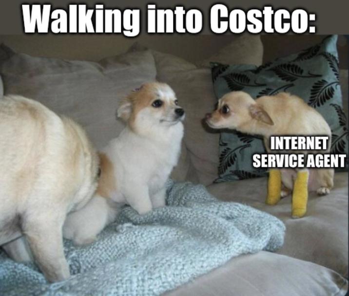 Walking into Costco: INTERNET SERVICE AGENT