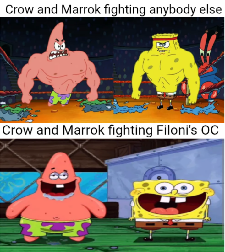 Crow and Marrok fighting anybody else Crow and Marrok fighting Filoni's OC