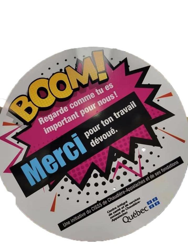 M BOOM! Regarde comme tu es important pour nous! Merci pour ton travail dévoué. Une initiative du CISSS de Chaudière-Appalaches et de ses fondations Centre intégré de santé et de services sociaux de Chaudière Appalaches Québec