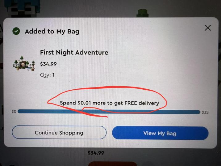 BET Added to My Bag First Night Adventure $34.99 Qty: 1 $0 Spend $0.01 more to get FREE delivery Continue Shopping $34.99 View My Bag $35