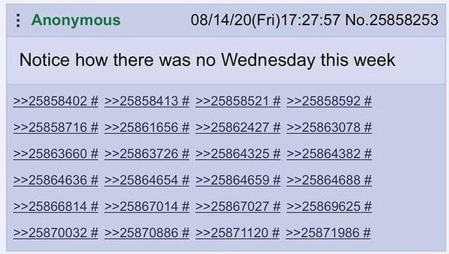 Anonymous 08/14/20(Fri)17:27:57 No.25858253 Notice how there was no Wednesday this week >>25858402 # >>25858413 # >>25858521 # >>25858592 # >>25858716 # >>25861656 # >>25862427 # >>25863078 # >>25863660 # >>25863726 # >>25864325 # >>25864382 # >>25864636 # >>25864654 # >>25864659 # >>25864688 # >>25866814 # >>25867014 # >>25867027 # >>25869625 # >>25870032 # >>25870886 # >>25871120 # >>25871986 #