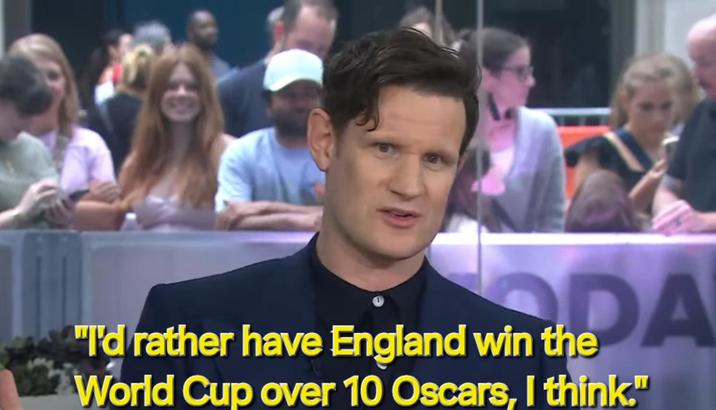 PA "I'd rather have England win the World Cup over 10 Oscars, I think."