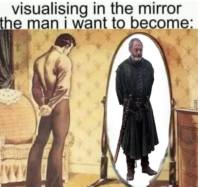 visualising in the mirror the man i want to become: