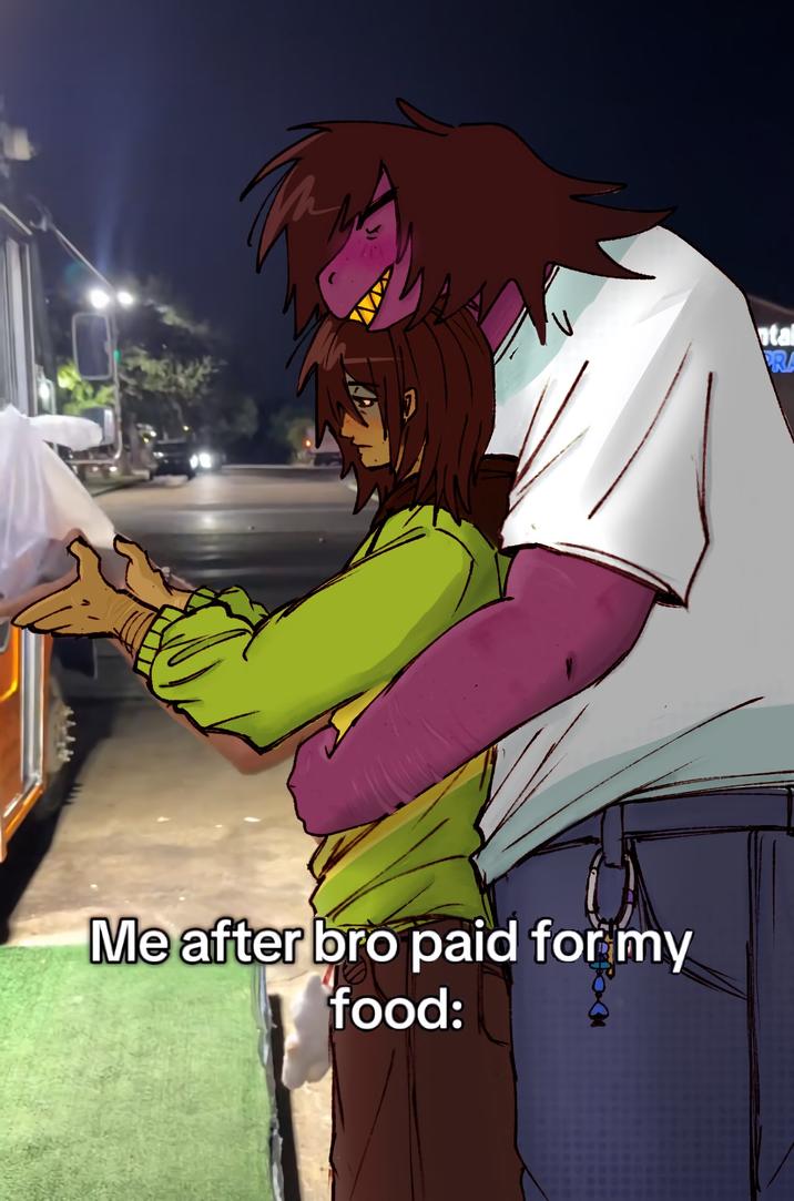 Me after bro paid for my food: tal PRA