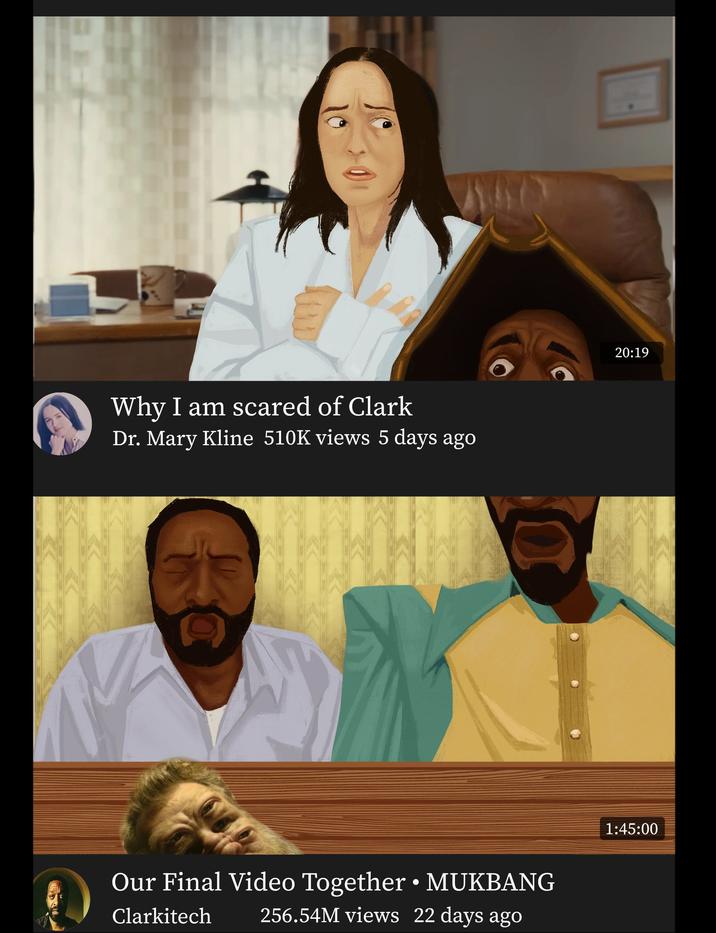 Why I am scared of Clark Dr. Mary Kline 510K views 5 days ago D 20:19 Our Final Video Together • MUKBANG Clarkitech 256.54M views 22 days ago 1:45:00