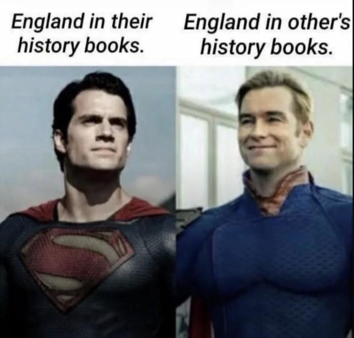 England in their history books. England in other's history books.