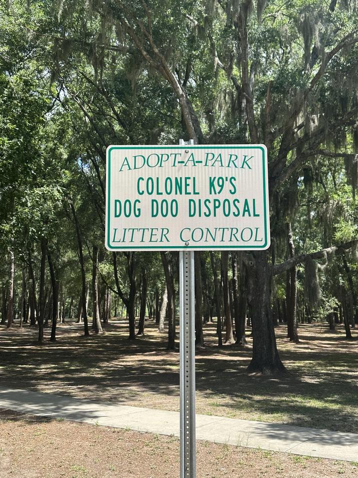 ADOPT-A-PARK COLONEL K9'S DOG DOO DISPOSAL LITTER CONTROL