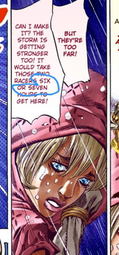 CAN I MAKE IT? THE BUT STORM IS THEY'RE GETTING TOO FAR! STRONGER TOO! IT WOULD TAKE THOSE WO RACER SIX OR SEVEN HOUDS TO GET HERE! A