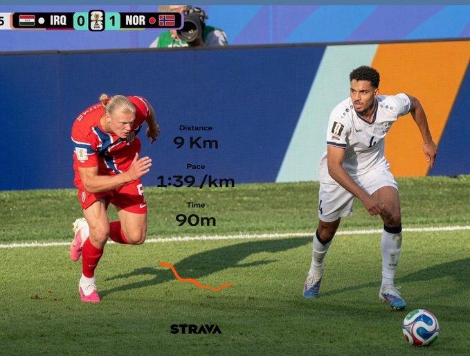 5 IRQ O 1 NOR F Distance 9 Km Pace 1:39/km Time 90m STRAVA