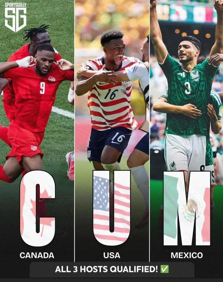 SPORTSGULLY SG H 9 16 16 C-- CANADA USA ALL 3 HOSTS QUALIFIED! MEXICO