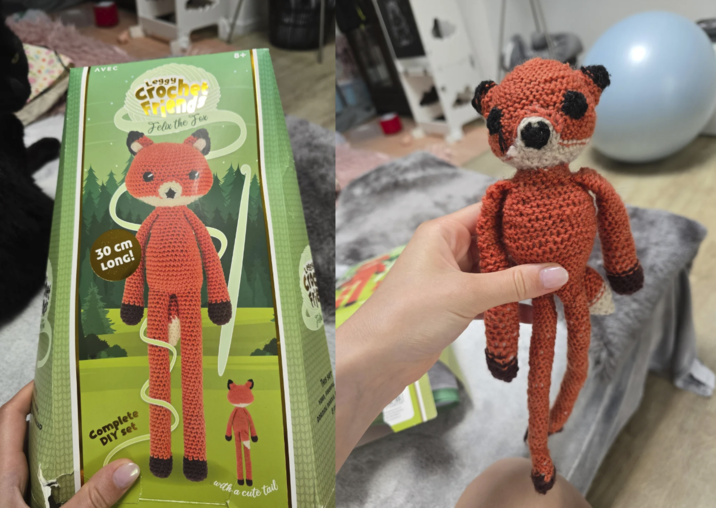 Complete DIY set 30 cm LONG! Leggy Croch Friends Felix the Fox è tail with a cute This ser