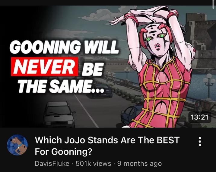 GOONING WILL NEVER BE THE SAME... Which JoJo Stands Are The BEST For Gooning? DavisFluke 501k views 9 months ago 13:21