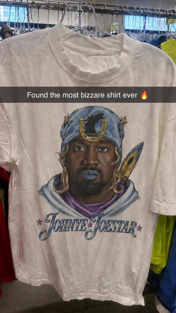 Found the most bizzare shirt ever JOHNTE JOESTAR