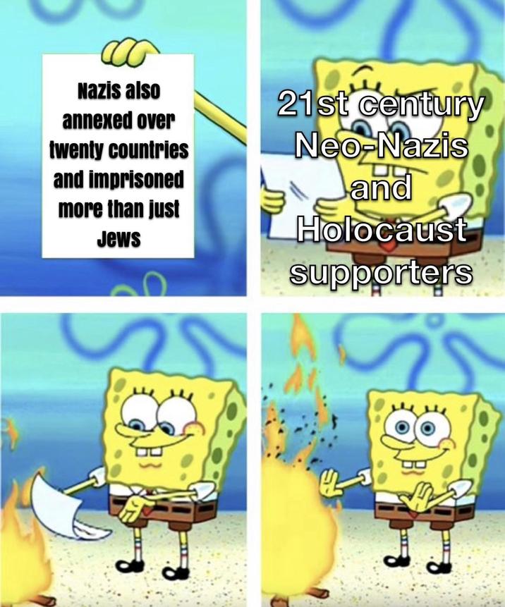 Nazis also annexed over twenty countries and imprisoned more than just Jews 21st century Neo-Nazis Jand Holocaust supporters