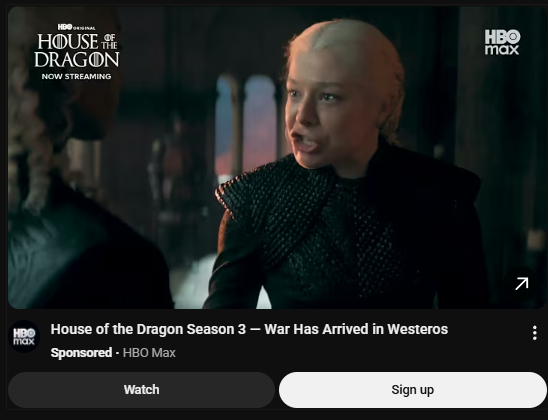 HOL HOUSE fff DRAGON NOW STREAMING HBO max HBO House of the Dragon Season 3 - War Has Arrived in Westeros max Sponsored - HBO Max Watch Sign up 7