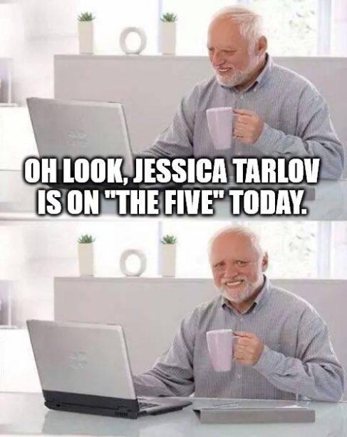 When Harold Ford Jr. is not on the Fox News show "The Five" and Jessica Tarlov is on instead, users post this meme on X to say the Harold that is in today is not Harold Ford Jr. but "Hide The Pain Harold."