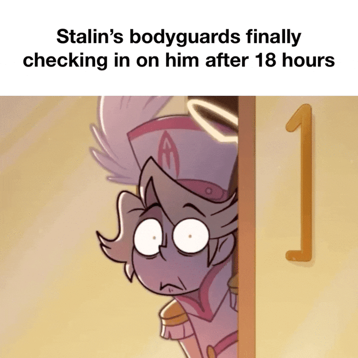 Stalin's bodyguards finally checking in on him after 18 hours