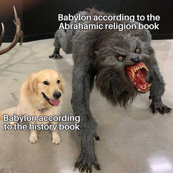 Babylon according to the Abrahamic religion book Babylon according to the history book