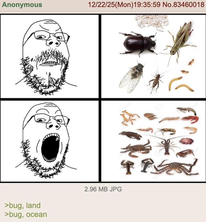 Anonymous 12/22/25(Mon)19:35:59 No.83460018 2.96 MB JPG >bug, land >bug, ocean 4