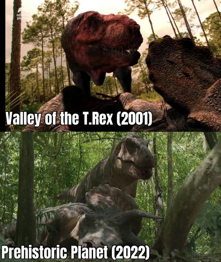 an mat planet Valley of the T.Rex (2001) Prehistoric Planet (2022)