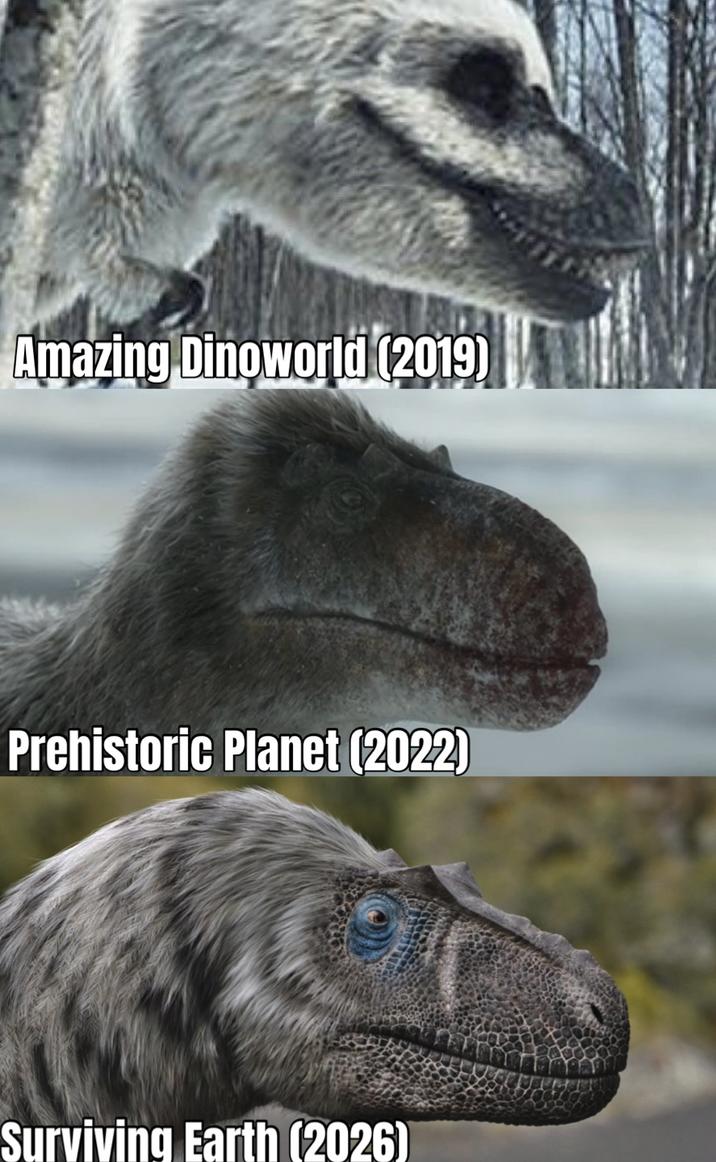 Amazing Dinoworld (2019) Prehistoric Planet (2022) Surviving Earth (2026)