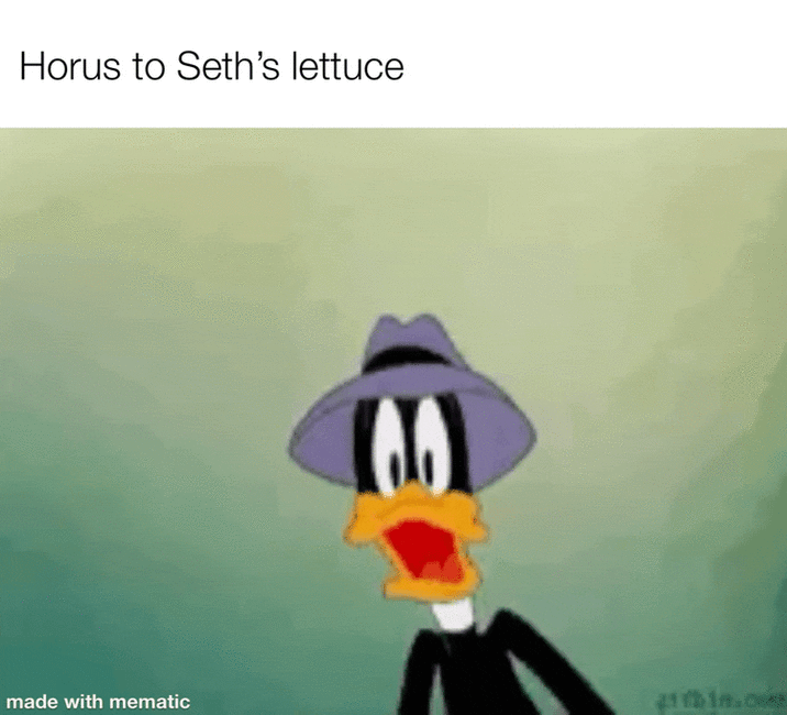Horus to Seth's lettuce made with mematic 41bin.c