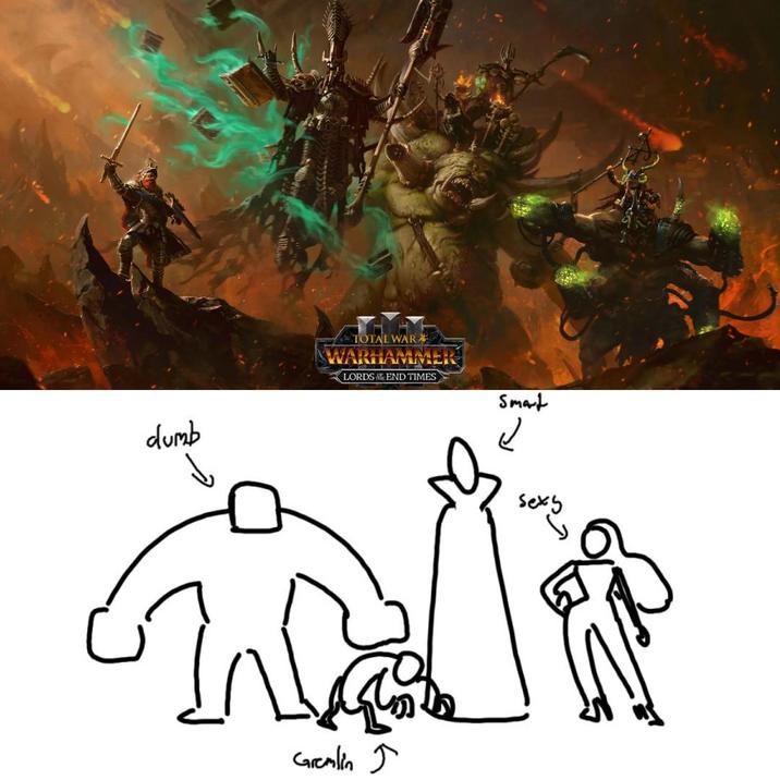 dumb TOTAL WAR WARHAMMER LORDS END TIMES Gremlin Ĵ Smart Sexy