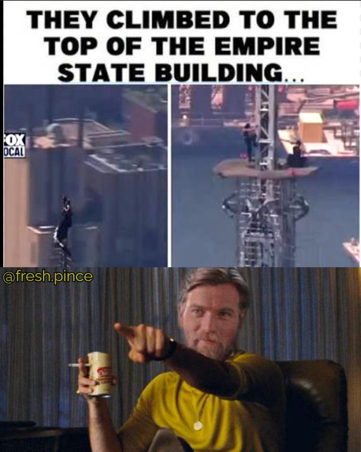 OX OCAL THEY CLIMBED TO THE TOP OF THE EMPIRE STATE BUILDING... @fresh.pince