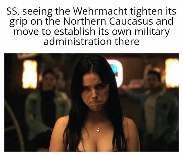 SS, seeing the Wehrmacht tighten its grip on the Northern Caucasus and move to establish its own military administration there