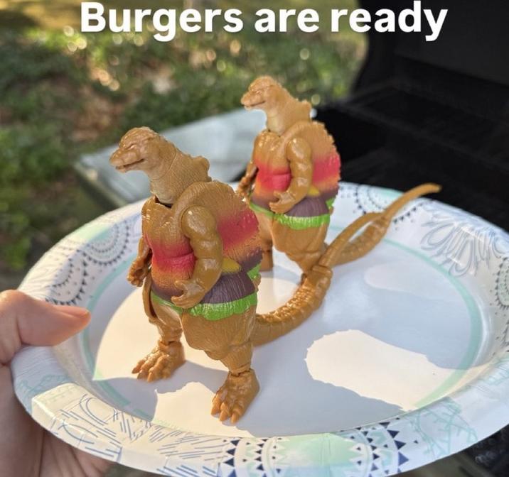Burgers are ready