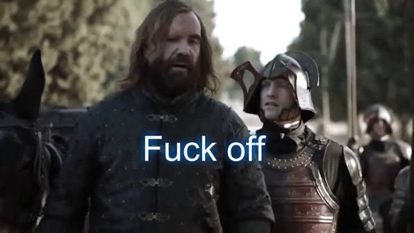 F--- off