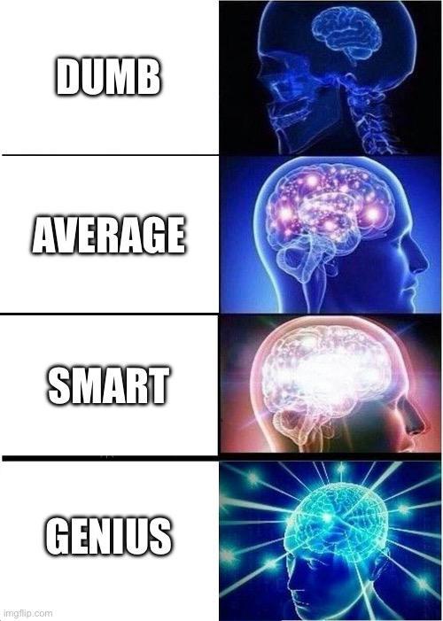 DUMB AVERAGE imgflip.com SMART GENIUS