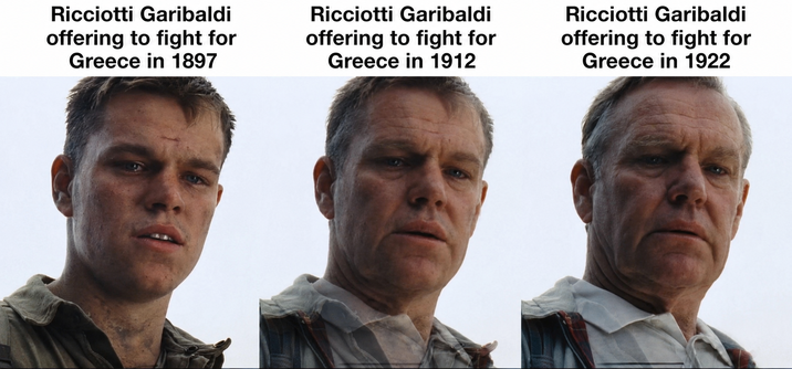 Ricciotti Garibaldi offering to fight for Greece in 1897 Ricciotti Garibaldi offering to fight for Greece in 1912 Ricciotti Garibaldi offering to fight for Greece in 1922