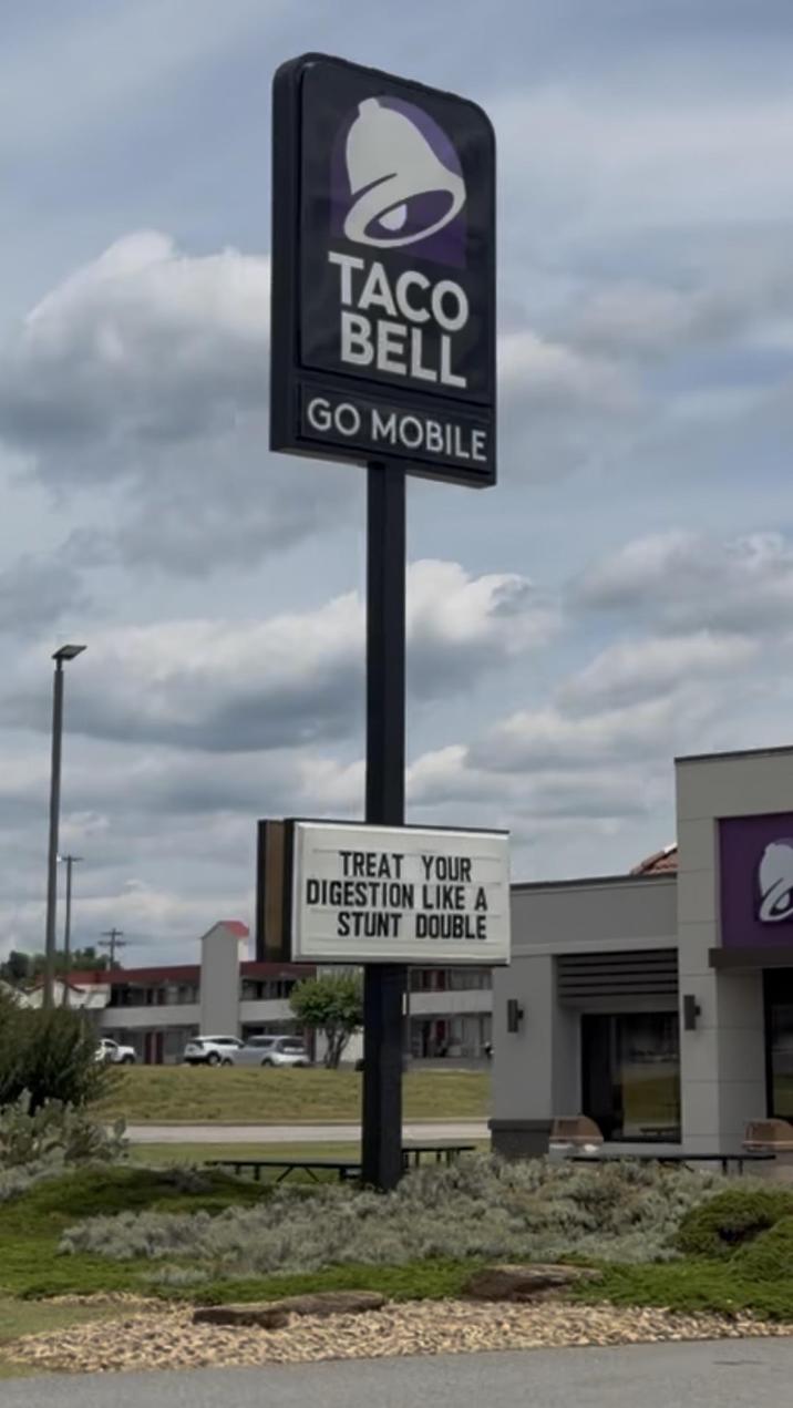 TACO BELL GO MOBILE TREAT YOUR DIGESTION LIKE A STUNT DOUBLE
