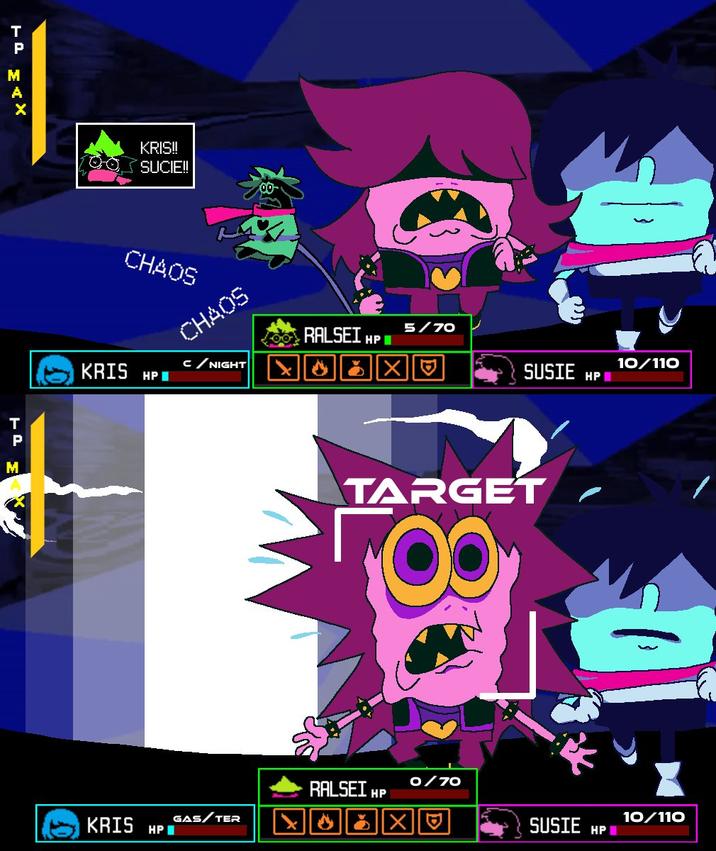 T P TP MAX T P M KRIS!! SUCIE!! CHAOS CHAOS KRIS HP C/NIGHT KRIS HP RALSEI HP 5/70 AX 10/110 SUSIE HP TARGET 100 RALSEI HP GAS/TER 0/70 10/110 SUSIE HP