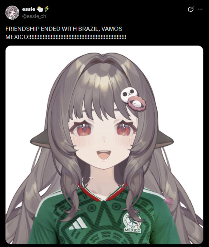 essie @essie_ch FRIENDSHIP ENDED WITH BRAZIL, VAMOS MEXICO!!!!!!!!!!!! !!!!!! MEXICO