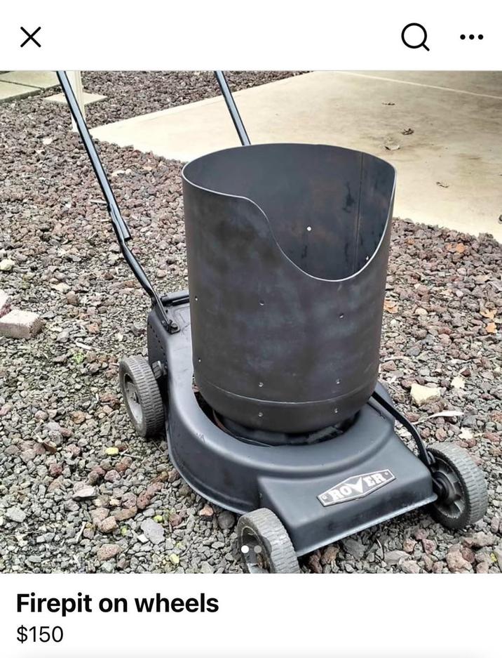 Firepit on wheels $150 PROVER Q