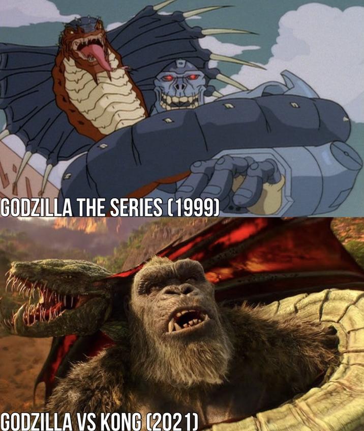 GODZILLA THE SERIES (1999) GODZILLA VS KONG (2021)