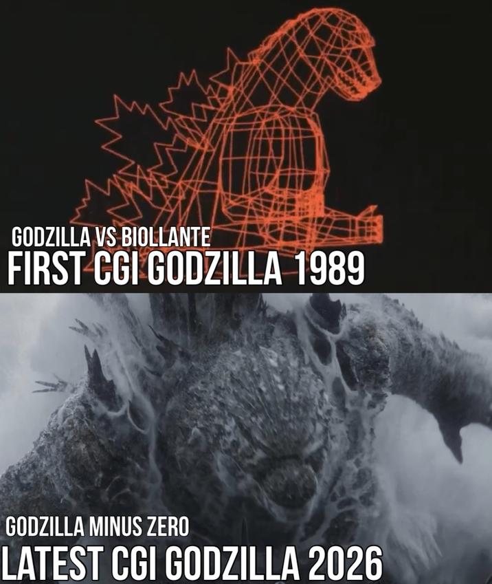 GODZILLA VS BIOLLANTE FIRST CGI GODZILLA 1989 GODZILLA MINUS ZERO LATEST CGI GODZILLA 2026