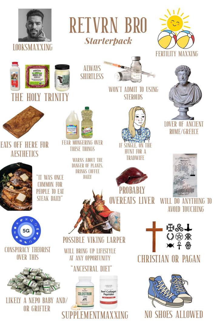 LOOKSMAXXING RETVRN BRO Starterpack FERTILITY MAXXING MARKETSIDE GRASS-FED GROUND BEEK EPIC BEEF TALLOW THE HOLY TRINITY ALWAYS SHIRTLESS WON'T ADMIT TO USING STEROIDS EATS OFF HERE FOR AESTHETICS "IT WAS ONCE COMMON FOR PEOPLE TO EAT STEAK DAILY" KOLDKISS HIGH FRUCTOSE CORN SYRUP Gisco FEAR MONGERING OVER THESE THINGS WARNS ABOUT THE DANGER OF PLANTS, DRINKS COFFEE DAILY IF SINGLE, ON THE HUNT FOR A TRADWIFE LOVER OF ANCIENT ROME/GREECE Walmart 732-639-1202 Mar SHEN ST# 04339 OPB 009005 TE 3 TR# 08545 VINYL GLOVES 0039700848 AJAX DESH IM 0005000863 122466973-380 AID Acco AAC AUF AL TERMINAL 001202 5G ☐ CONSPIRACY THEORIST OVER THIS PROBABLY OVEREATS LIVER WILL DO ANYTHING TO POSSIBLE VIKING LARPER WILL BRING UP LIFESTYLE AT ANY OPPORTUNITY "ANCESTRAL DIET" t AVOID TOUCHING mm ##%L + + CHRISTIAN OR PAGAN LIKELY A NEPO BABY AND/ OR GRIFTER COLOSTRUM CARNIVORE AURELIUS pasture raised Beef Collagen Peptides 1,000mg SUPPLEMENT MAXXING NO SHOES ALLOWED
