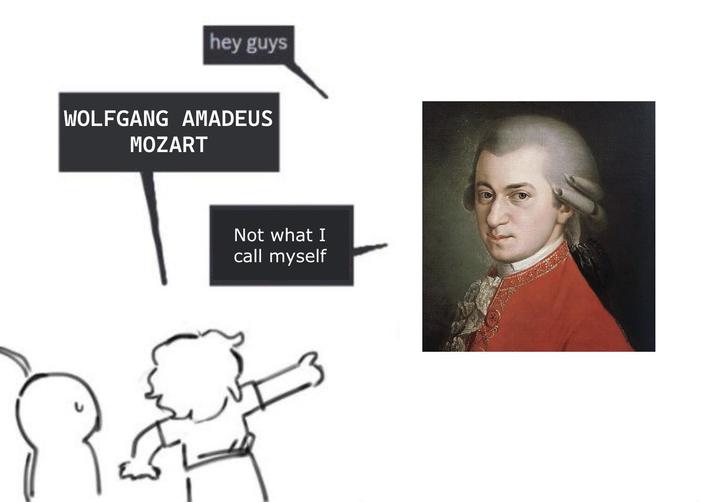 hey guys WOLFGANG AMADEUS MOZART Not what I call myself