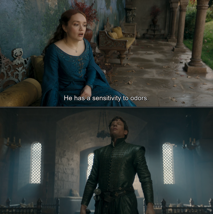 He has a sensitivity to odors.