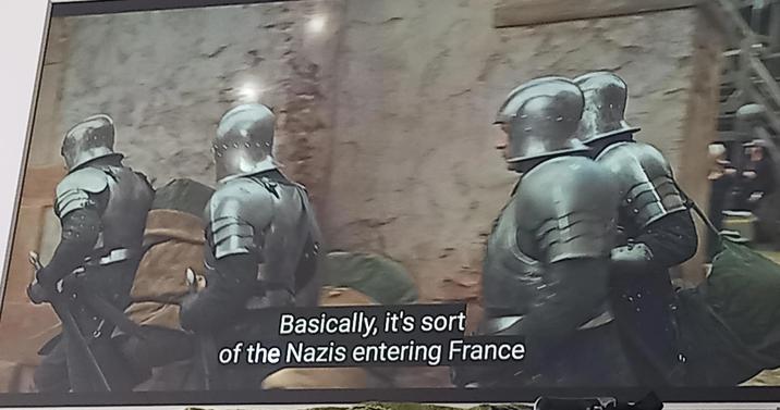 Basically, it's sort of the Nazis entering France