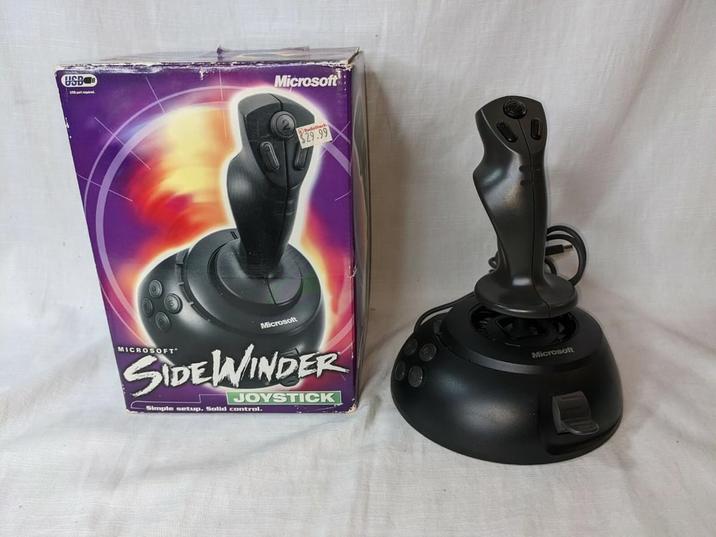 USB Microsoft $29.99 MICROSOFT Microsoft SIDEWINDER JOYSTICK Simple setup, Solid control. Microsoft