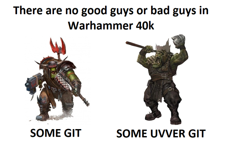 There are no good guys or bad guys in Warhammer 40k 3 SOME GIT SOME UVVER GIT