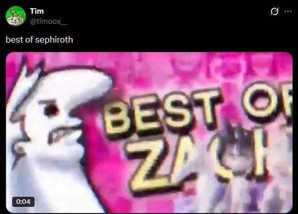 Tim @timoox__ best of sephiroth 0:04 Ø.. BEST O ZACH
